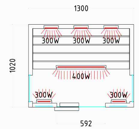 Infrarotkabine mit viel Glas: Starline - Grundriss