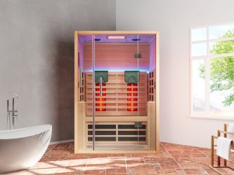 Vital Duo - Edition Wellness Partner Infrarotsauna mit regelbaren Strahlern und Glasfront