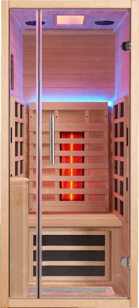 Vital Uno - Edition Wellness Partner Platzsparende Infrarotsauna mit Glasfront